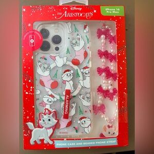 Disney Aristocats Red Phone Case with Beaded Strap-iPhone 16 Pro